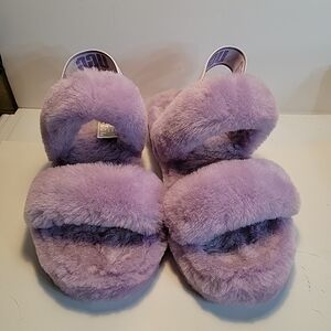 UGG Size 6 Lavender Plush Slide Slippers